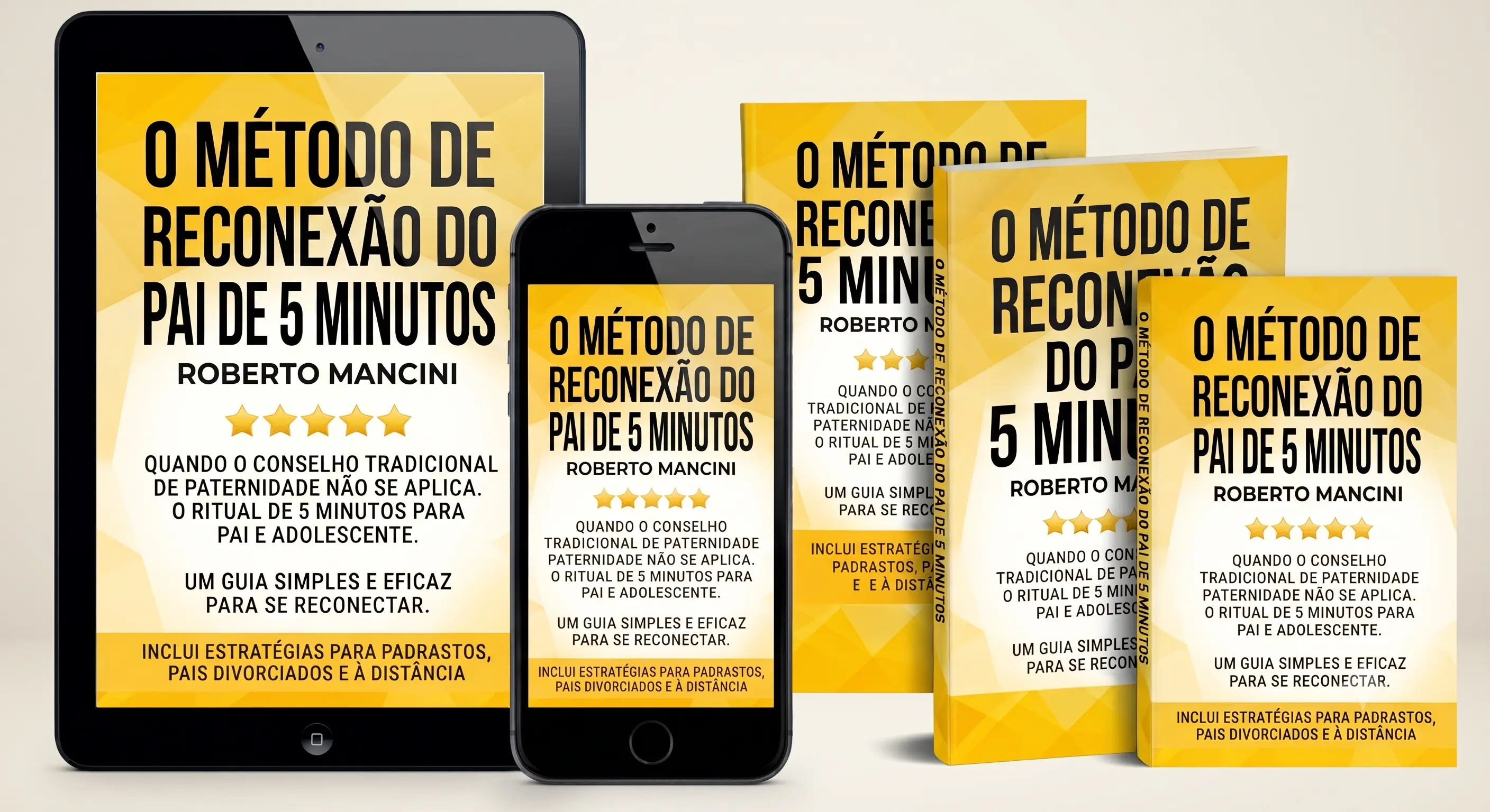 Método de Reconexão em 5 Minutos em tablet, celular e capa física